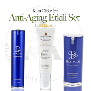 Kuru Ciltler İçin Anti Aging Etkili Cilt Bakım Seti (Hafif Renkli)